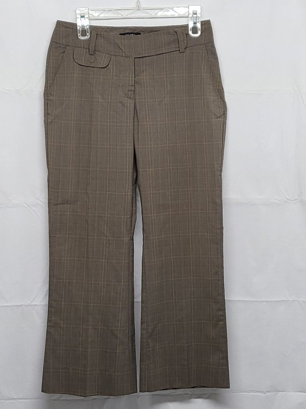 Majora Womens Dress Pants Flare Size 4 Plaid Pockets Office Career